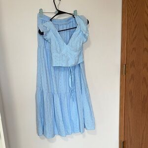 T.J.Maxx Light Blue Maxi Dress